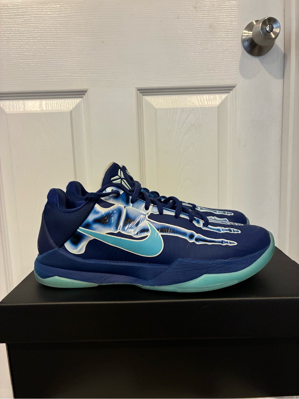 Nike Kids Navy & Teal Skeleton Graphic Sneakers